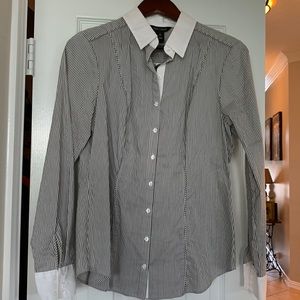 White House Black Market long sleeve striped shirt